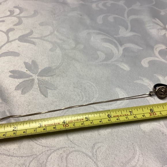 STERLING ONYX HEART LOCKET OPENS FOR PICTURE 🖤 - Picture 13 of 13